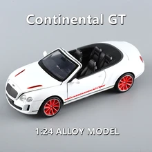 

1:24 Continental GT Convertible Alloy Car Model Diecast Metal Toy Simulation Car Model Sound Light Collection Childrens Toy Gift