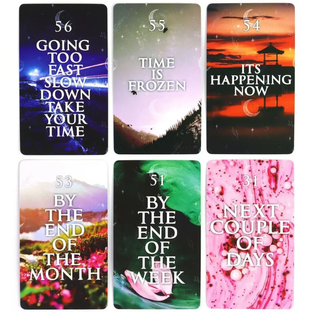 10.3*6cm Mystical Divine Timing Oracle Cards - 60 Cards - Twin Flame Love Oracle 2