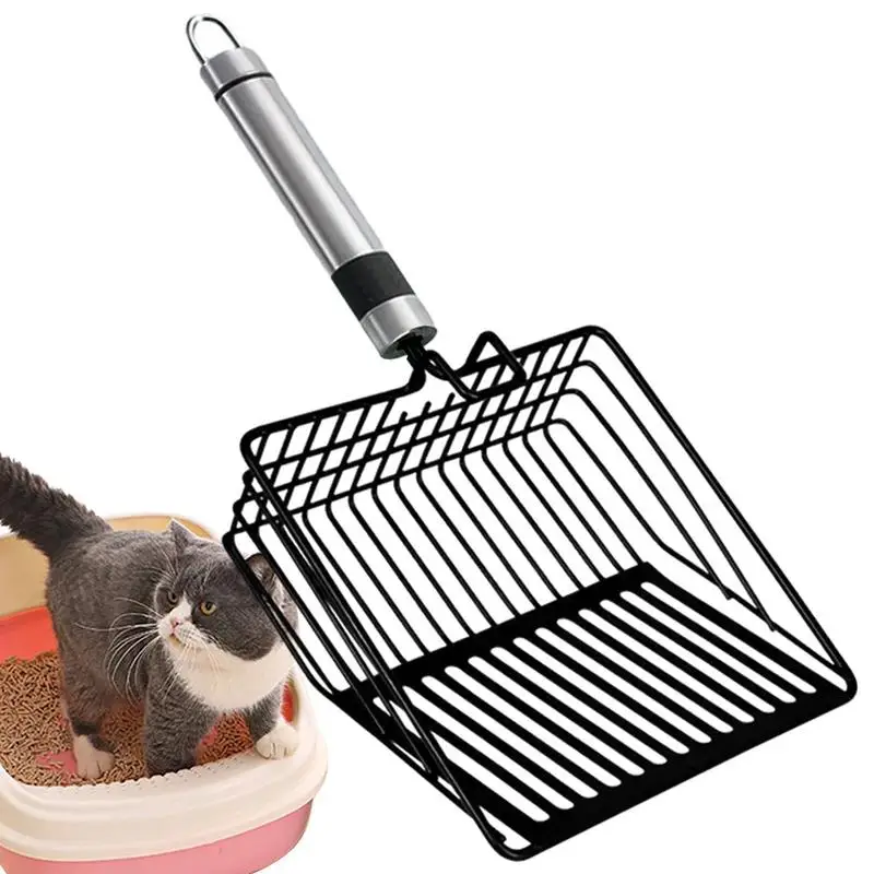 

Kitten Pooper Lifter Portable Ergonomic Metal Scooper Lifter Non Slip Cat Litter Scoop For Litter Box Pet toilet Supplies