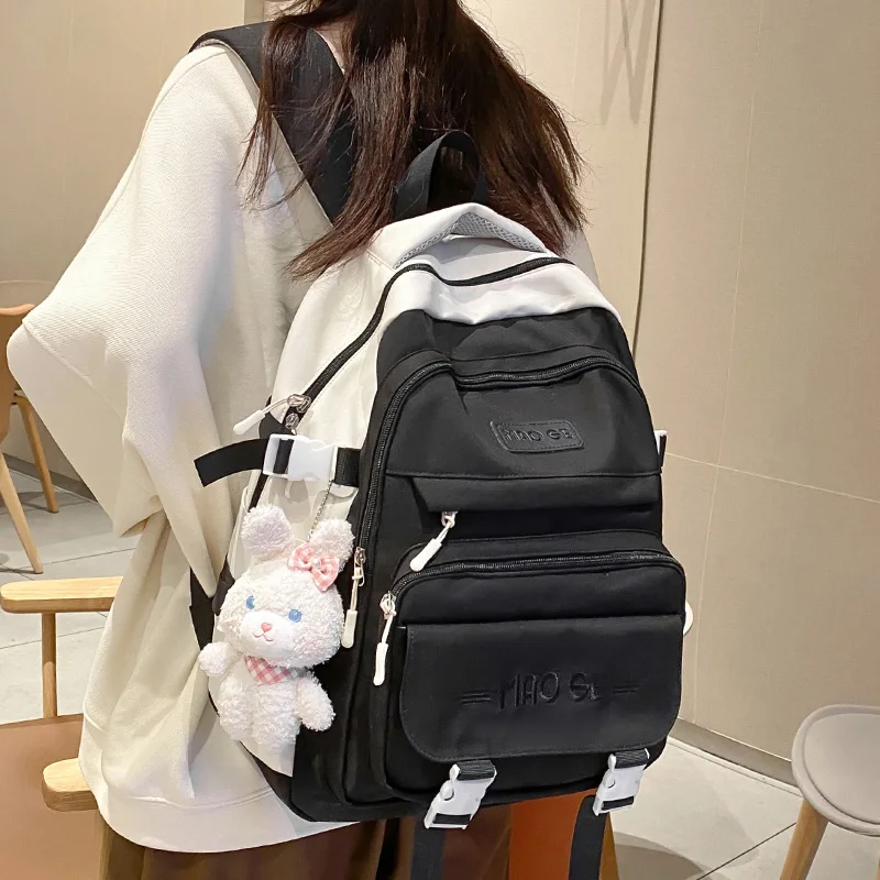 Trendy Girl Book New Laptop Backpack Teenager Women Cute School Bag Fashion Lady Nylon Kawaii College Backpack Female Travel Bag