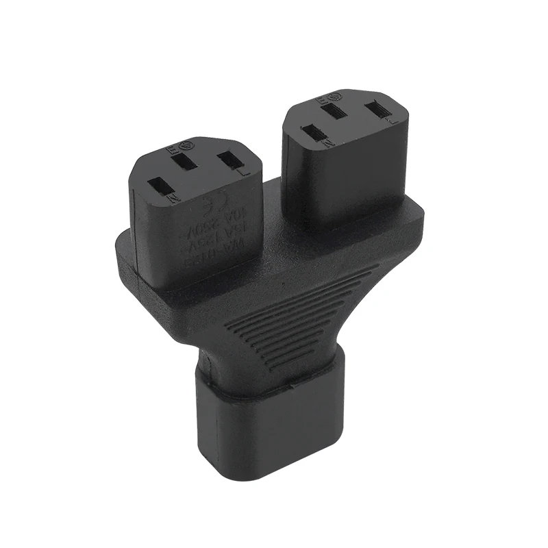 IEC320 IEC 320 C14 Male to Double C13 Female Y Type Splitter Extension Power Adapter adaptor connector