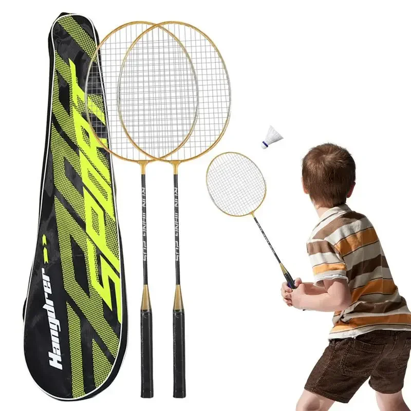 Badminton Rackets Set Professional Badminton Racket Set For Adults Lightweight Equipment Sweat Absorbent For Adults badminton racket set