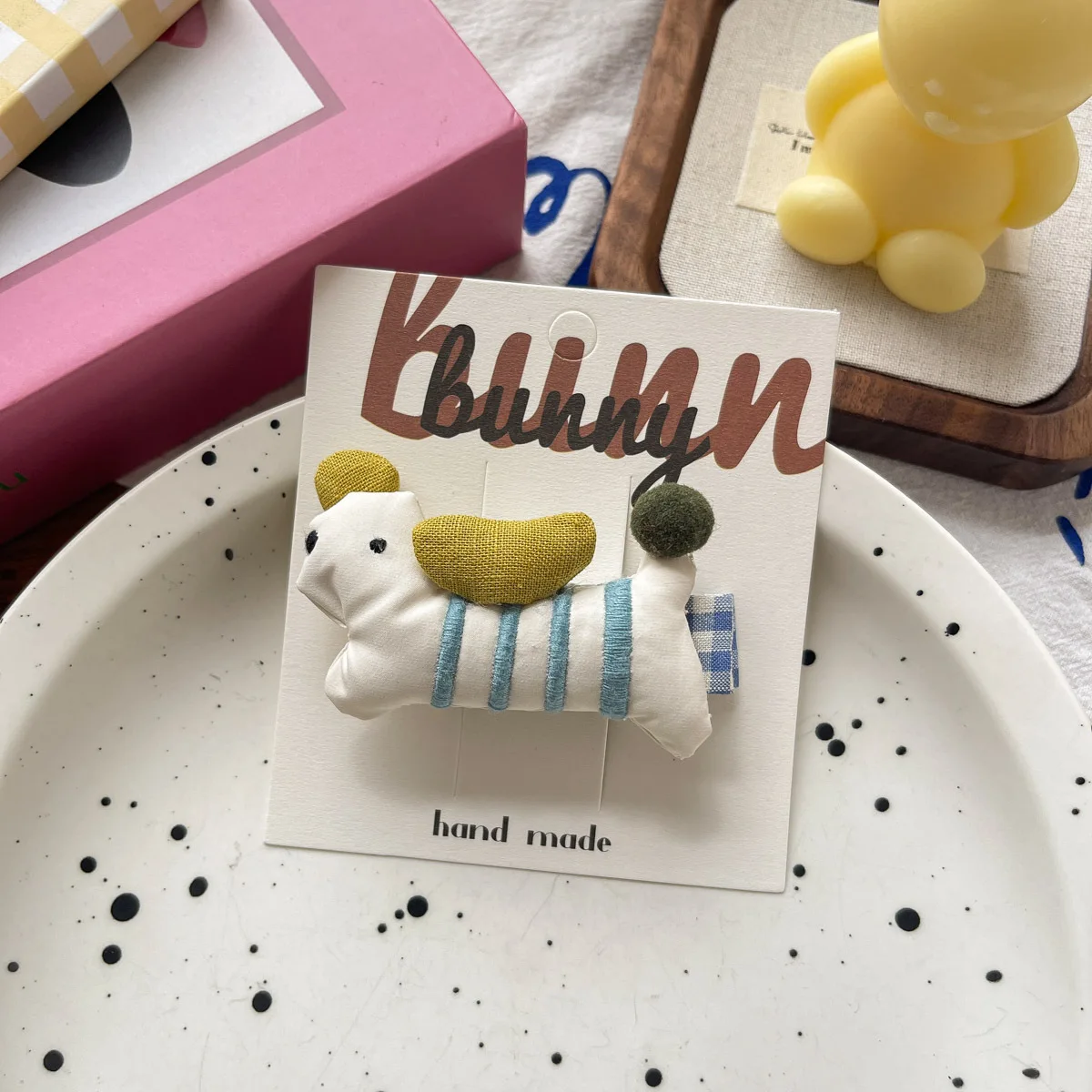 Korean Cute Fabric Cotton Cartoon Animal Children's Duck Bill Clip New Versatile Rabbit Puppy Headrope Hair Accessories