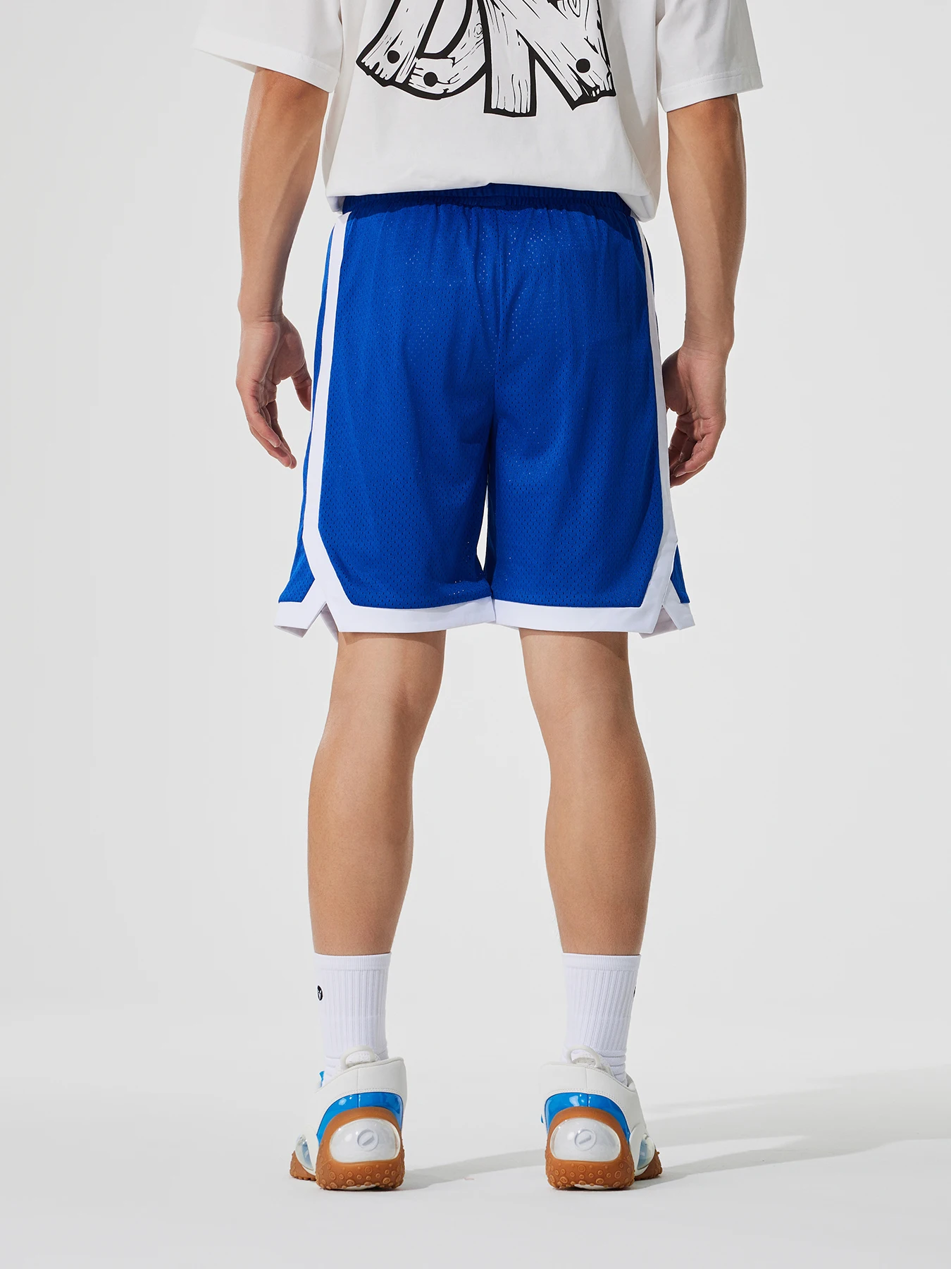 Laker Purple Mesh Basketball Shorts - Back View
