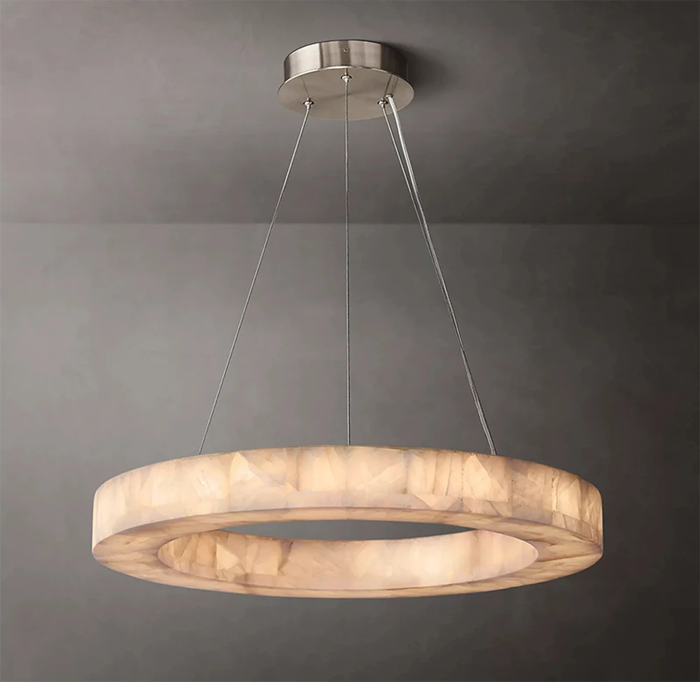 Pendant Light - Rectangular Retro American Black LED Chandelier