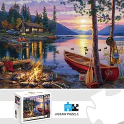 Scenic Canoe Lake Jigsaw Puzzle - 1000-Piece Set for Adults, Home Décor & Family Fun (Q1025)