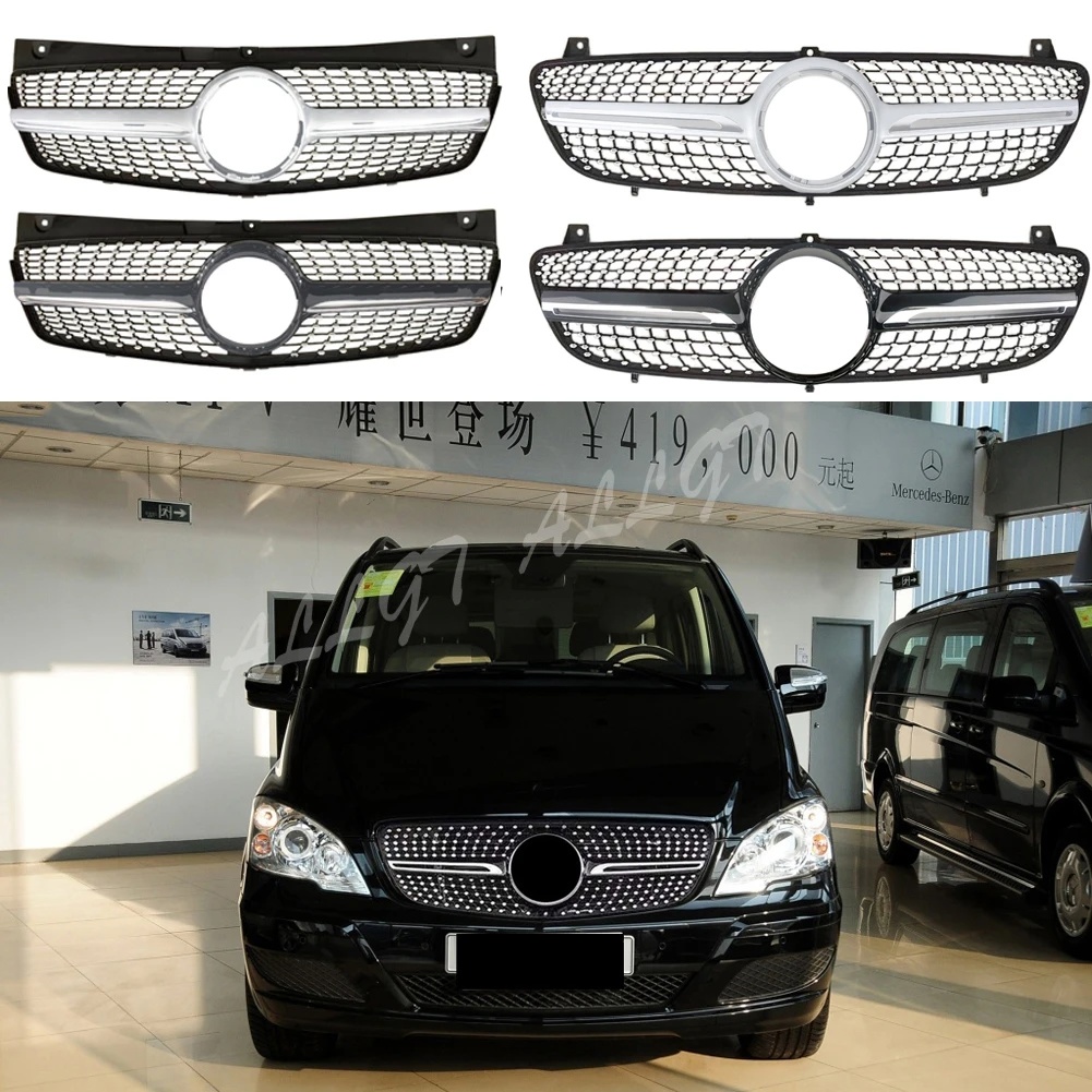 Grill Kühlergrill Schwarz Für Mercedes Viano/Vito W639 2006-2010