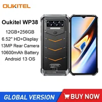 Oukitel WP38 Rugged 4G Smartphone 6.52Inch HD+ Display Octa Core 12GB+256GB Android 13 Mobile Phone 10600mAh 13MP Camera NFC OTG 1