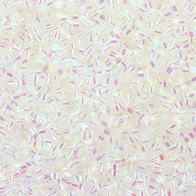 1 Box Bingsu Beads Straw Tube Beads Iridescent Crispy Bingsu Lightweight Glitter for Crunchy
