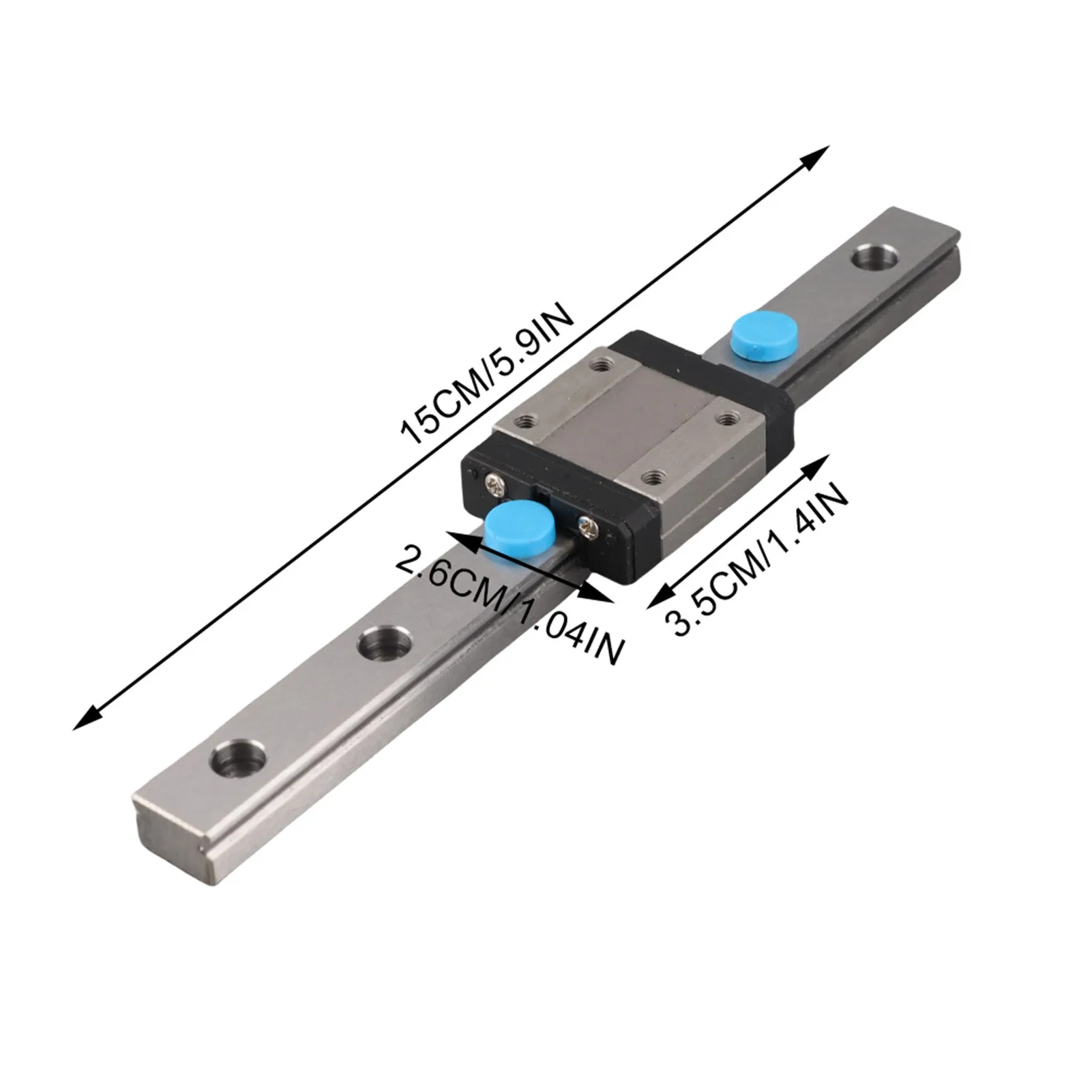 Miniature Linear Rail Carriage Slide Block, 12mm Width