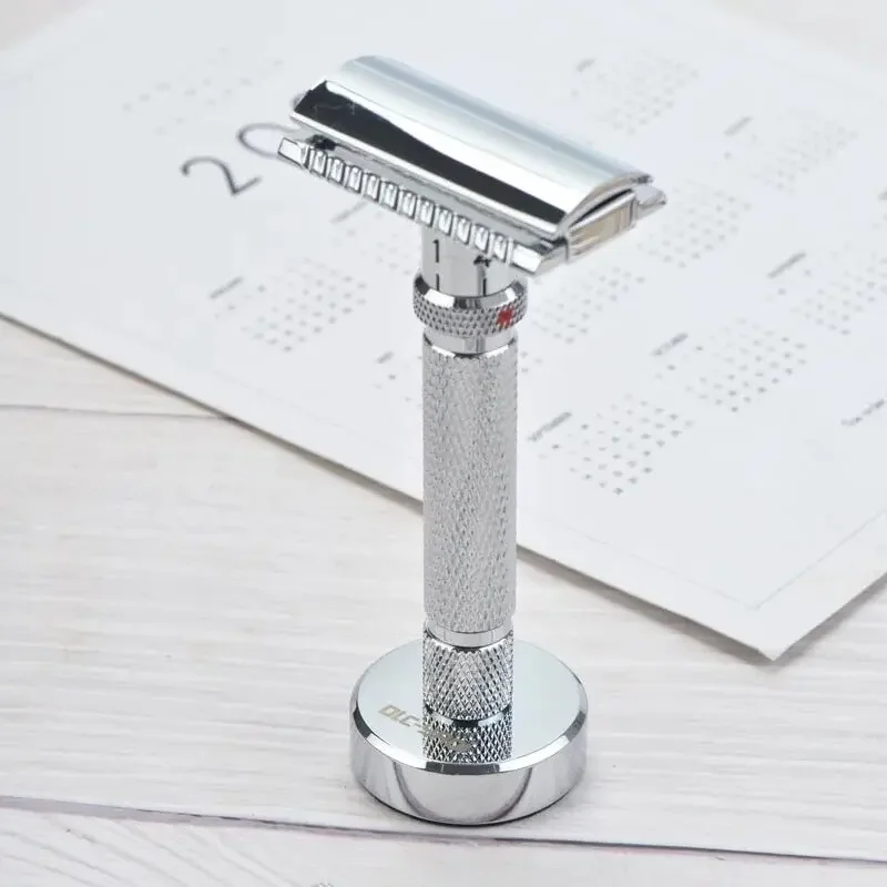 YAQI Lightweight Chrome Color Mens Shaving Safety Razor Stand For Portable Travel Durability Aluminum Minimalism Razor Stand