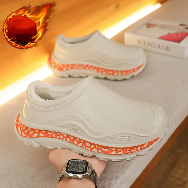 Cotton Slippers for Couples, Men and Women, Autumn and Winter Outer Wear, Non-Slip and Warm Couple Cotton Shoes