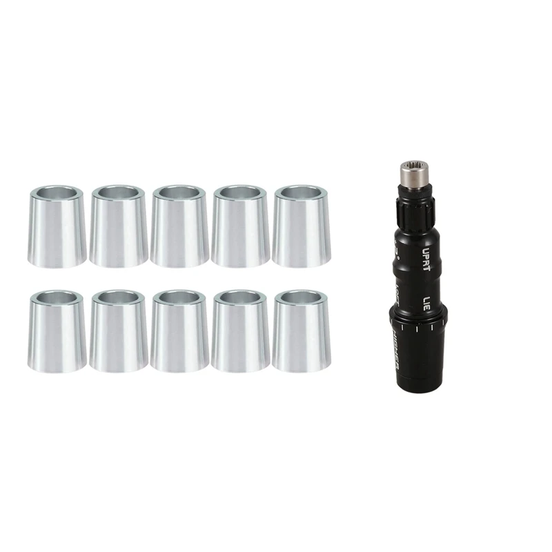 

11 Pcs Golf Accessories: 1 Pcs .355 Golf Tip Metal Ferrules & 10 Pcs 0.335 Golf Adapter Sleeve