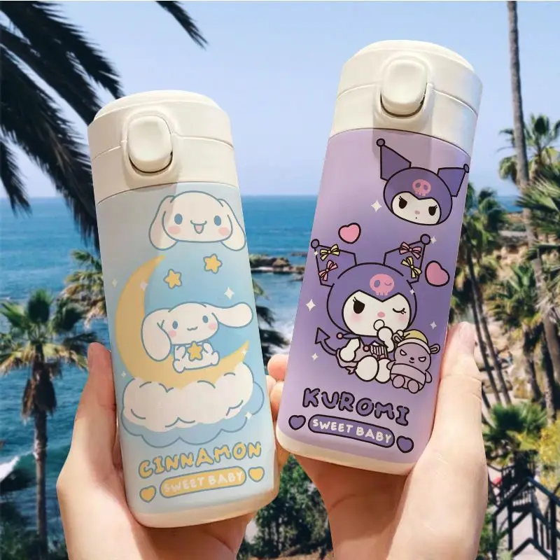 

Hello Kitty Sanrio аниме Моя Мелодия 420 мл кавайный термос с защитой от ожогов из нержавеющей стали 304 детская чашка для воды подарки игрушки для девочек