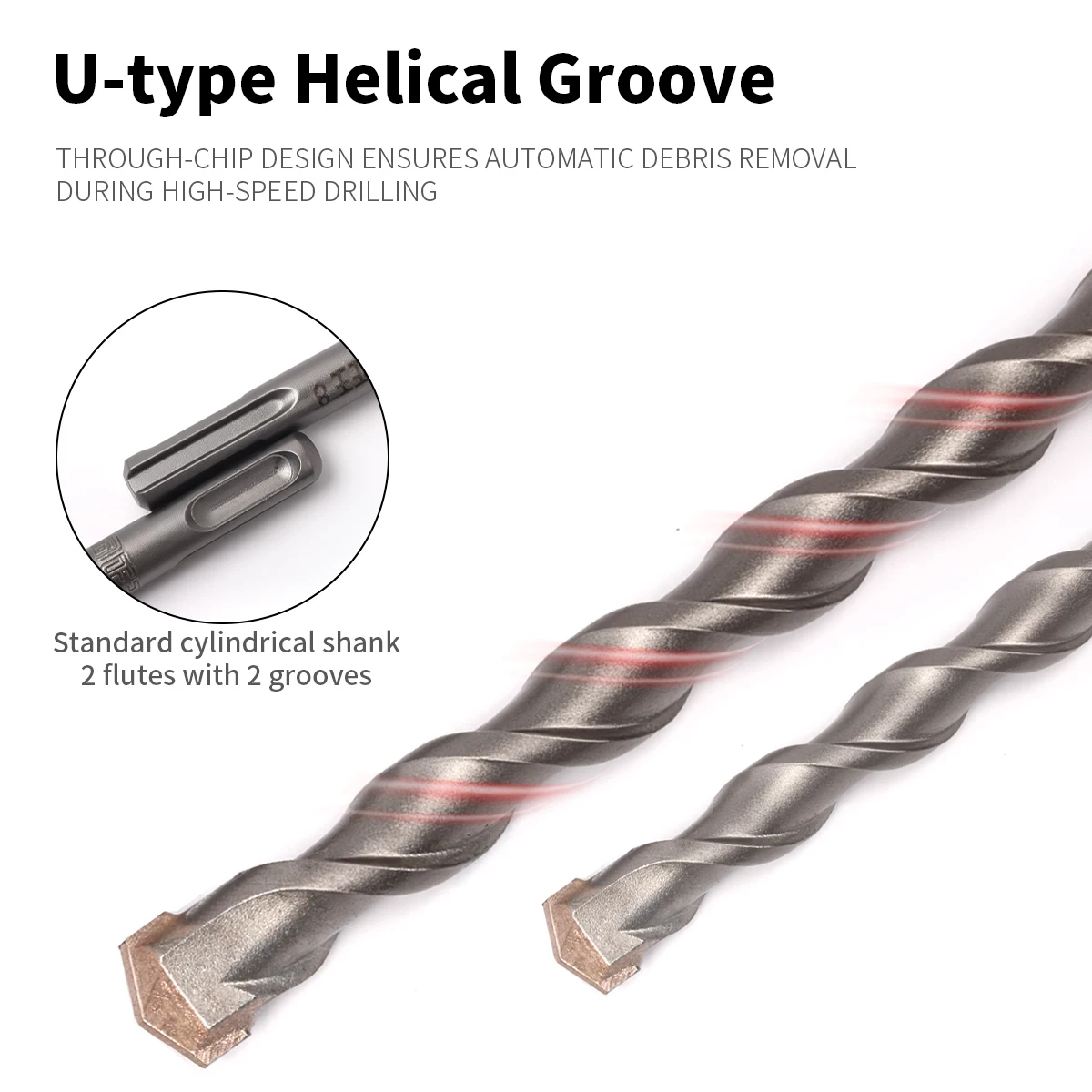 Drill Bit 1Pcs Electric Hammer Drill Bit Tungsten Steel Alloy 5 6 7 8 9 10 12 14 16 18 20 25 30 32mm for Masonry Concrete Rock Stone
