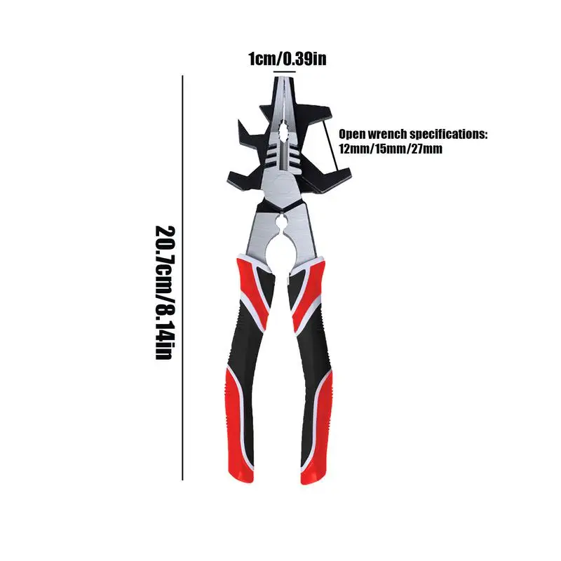 Welding Pliers 8 Inch Wire Cutting Pliers High Carbon Steel Anti-Rust Multi-Functional Non-slip Comfort Handles Wire Cutter