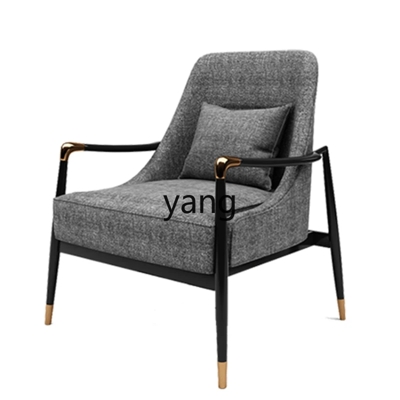 

LXL светильник роскошный новый китайский Одноместный стул для отдыха постмодерн простой тканевый кожаный диван для переговоров