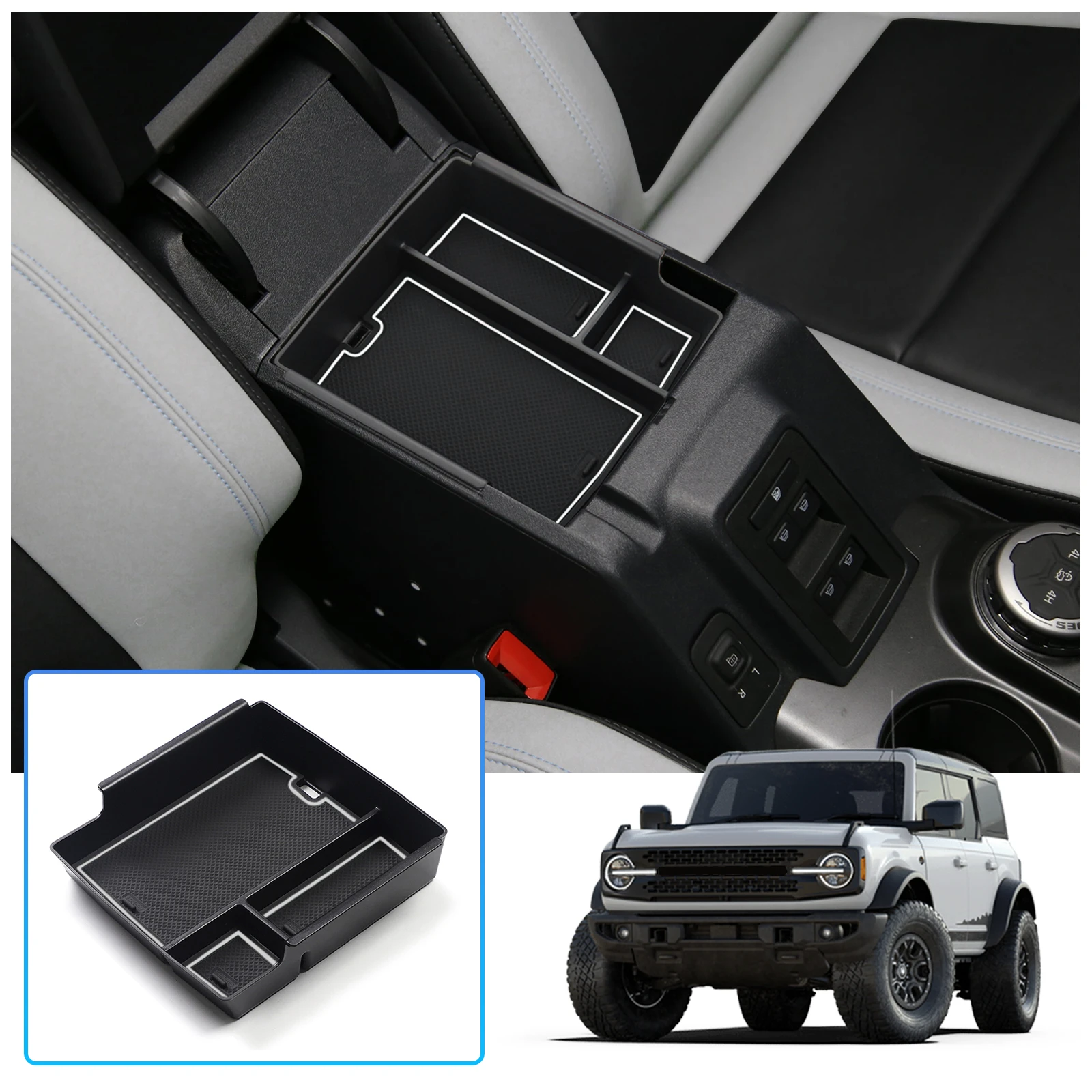 LFOTPP Car Armrest Storage Box For Bronco U725 2021 2022 Off road