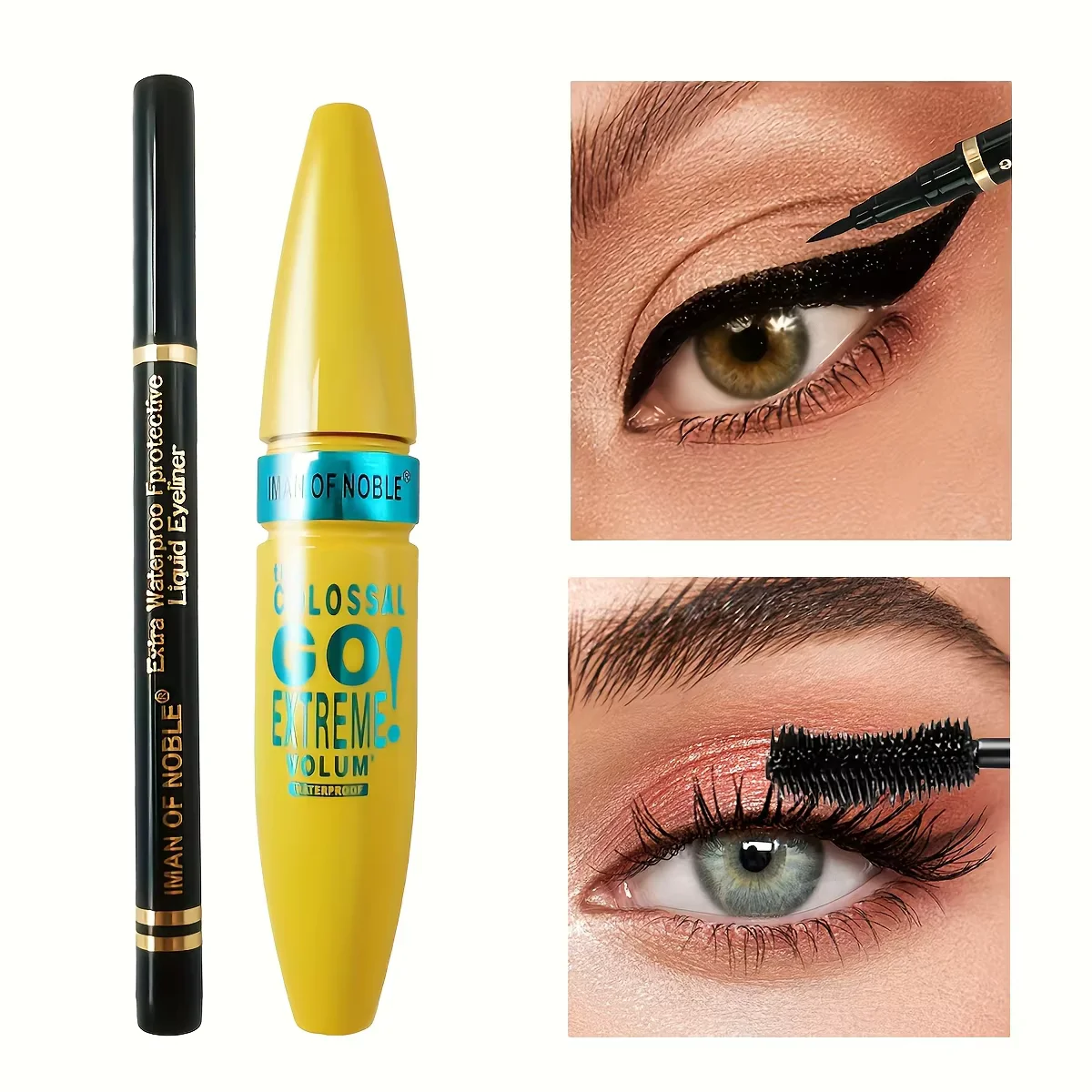 2-in-1 Makeup Set Durable Waterproof and sweat-proof Voluminous Curling Eyeliner Mascara set