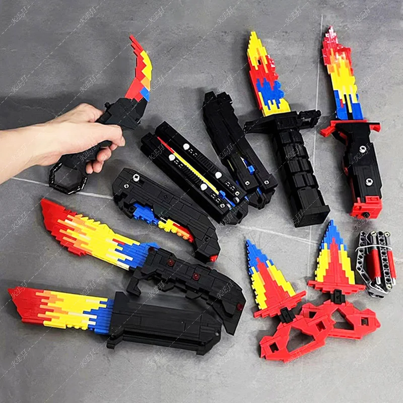 Military Karambit Butterfly Knife Building Blocks - DIY Toy Dagger