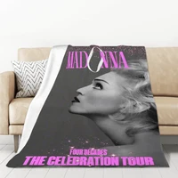 Madonna Music Blankets for Decorative Sofa Throw Blanket Fluffy Catnap Microfiber Bedding King Lid Knee Bed Fleece Soft Nap Home 1