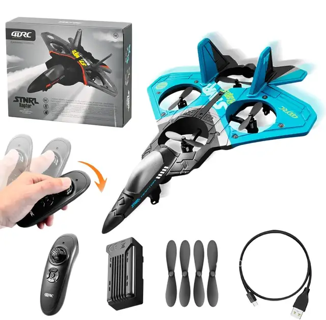4DRC V17 RC Plane 2.4G Radio Control Fighter Hobby Plane Glider Airplane EPP Foam Remote Control Airplane RC Drone Kids Toys 6