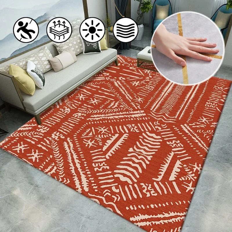 

Nordic Advanced Classical Style Carpet Light Luxury Personality Art Design Large Area Mats Living Room Bedroom Decorative Rug