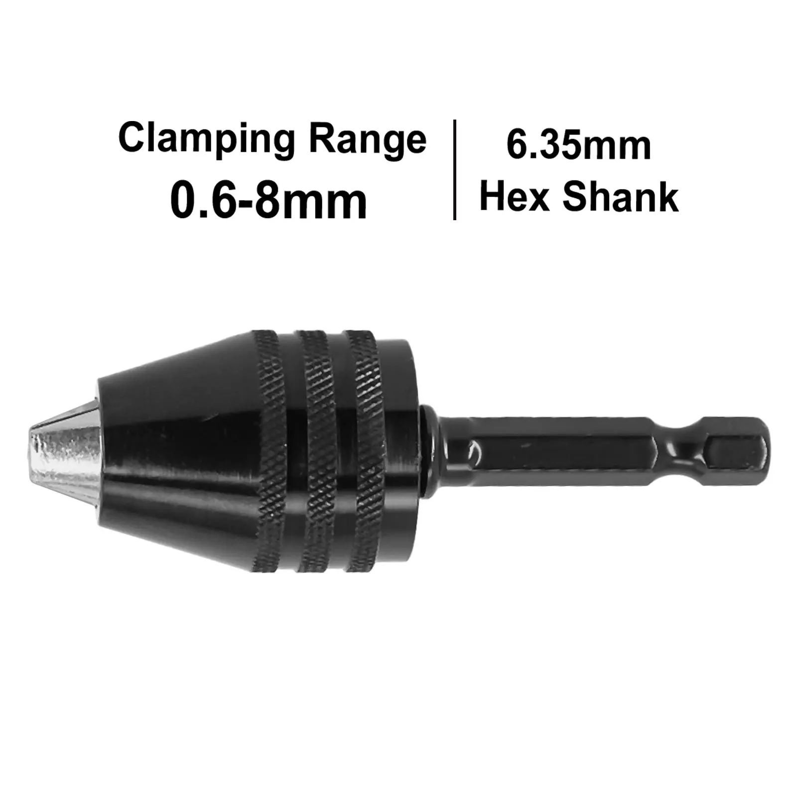 

1pc Drill Chuck 0.6-8mm Three Jaw Self Centering Chuck Drill 1/4inch Hexagonal Shank Adapter Chuck Converter For Electric Drill