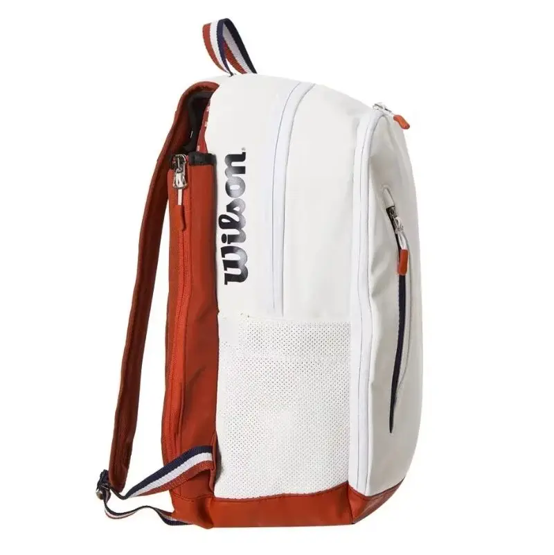 Wilson Tennis Bag Holds 2 Tennis Rackets Backpack French Open Shoulder Bag Court Racket Bag Men Women Padel Sports Backpack 6