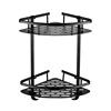 1 Pc Bathroom Corner Shelf With Alloy Shower Rack Hook Towel Bar No Drill Space Aluminum Shower Storage Rack Bathroom Organizer 5