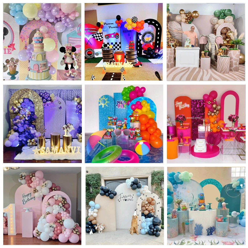 

U-Shaped Arch Backdrop Cover for Birthday Party Decoration Stretchy Open Arch Backdrop Stand Cover