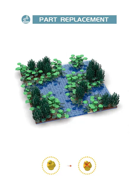 Buildmoc Creative Maple and Lake Forest Tree Rivers Natural Scenery Ideas MOC Building Blocks Toys for Children Kids Gifts Toy 6