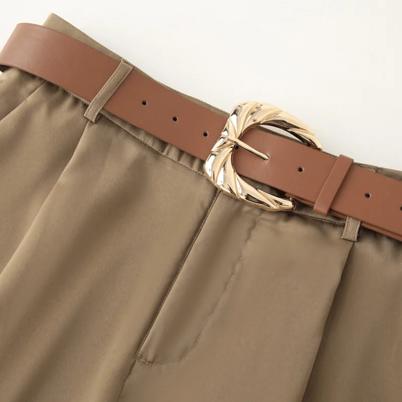 HXAO Damen Hosen Baggy Breite Hosen Frau Sommer Oversize Hohe Taille Hosen Plus Größe Y2k Hosen Koreanischen Stil Casual Hosen 066 – Detail 9