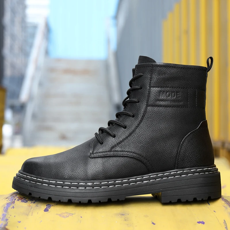 ブーツ込み2万！軽量フラットキャンバー！ATOMIC 146cm 新品バイン Winter Men Motorcycle Boots Fashion Mid-Calf Punk Rock Punk