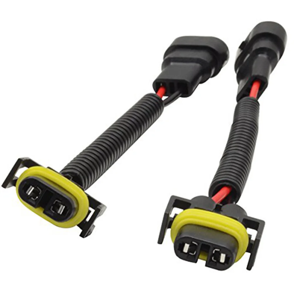 2Pcs 헤드 라이트 변환 소켓 9005/9006 H11 커넥터 와이어 하네스 헤드 라이트 커넥터 소켓 어댑터 헤드 라이트 램프
