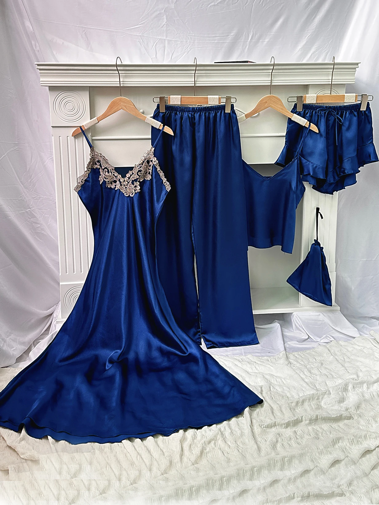 Set da notte in raso - Pantaloni da salotto