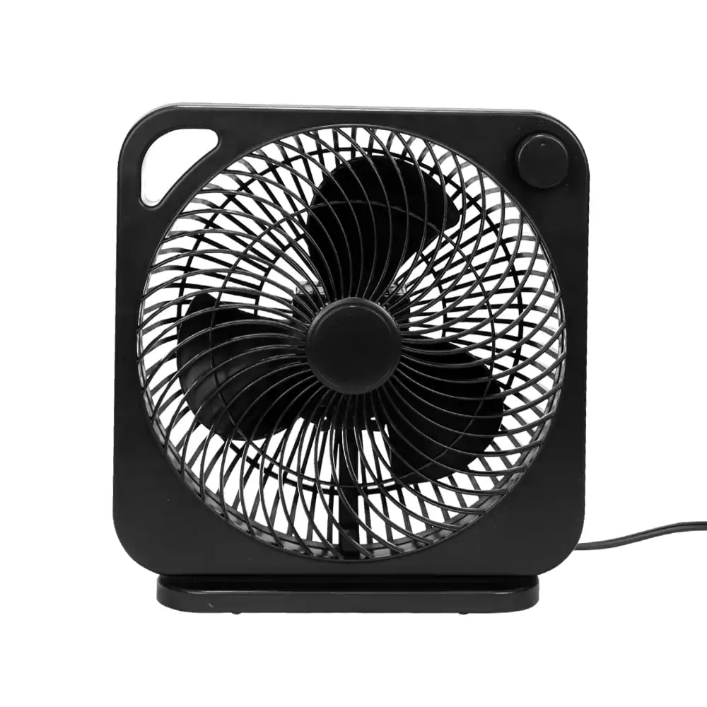 Mainstays 9 inch Personal Box Fan with 3 speeds Bk