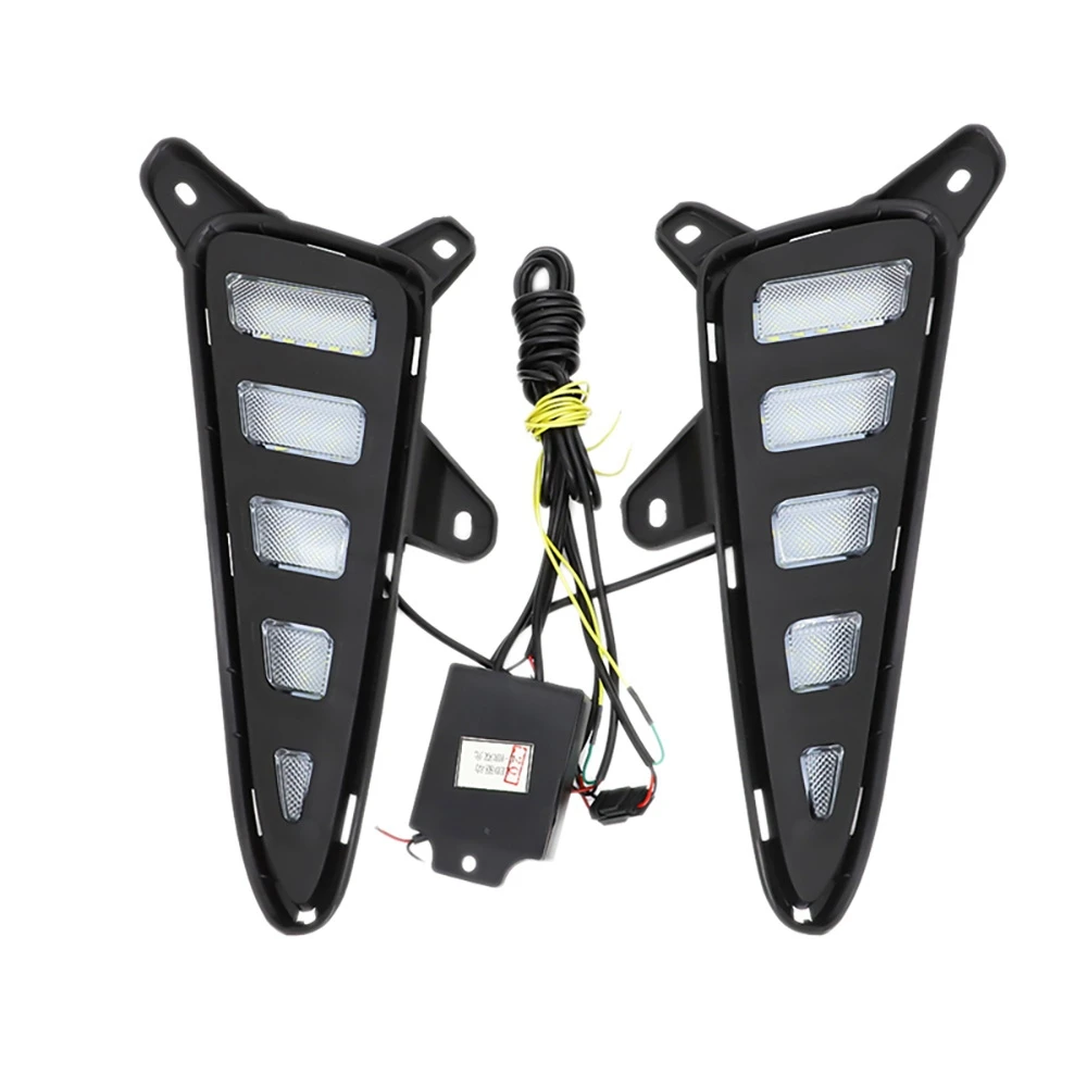 

1 Pair Car LED DRL Daytime Running Light Turn Signal Bumper Fog Light Driving Lamp for Toyota CHR 2016-2019