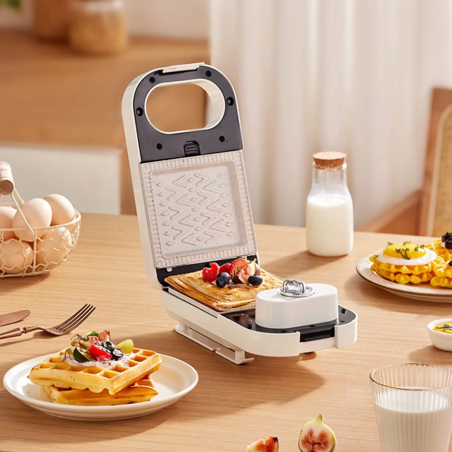 Sandwich Maker Electric Sandwich Maker Waffle Machine Toaster Baker Multifunctional Breakfast Machine Takoyaki Pancake Donuts 220V