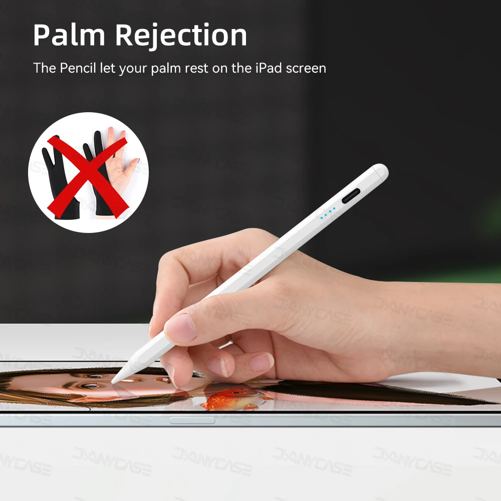 Lápis de Maçã com Rejeição da Palma Inclinação Caneta Stylus para Ipad Pro 11 129 ar Mini 20232023 1 - Imagem 3