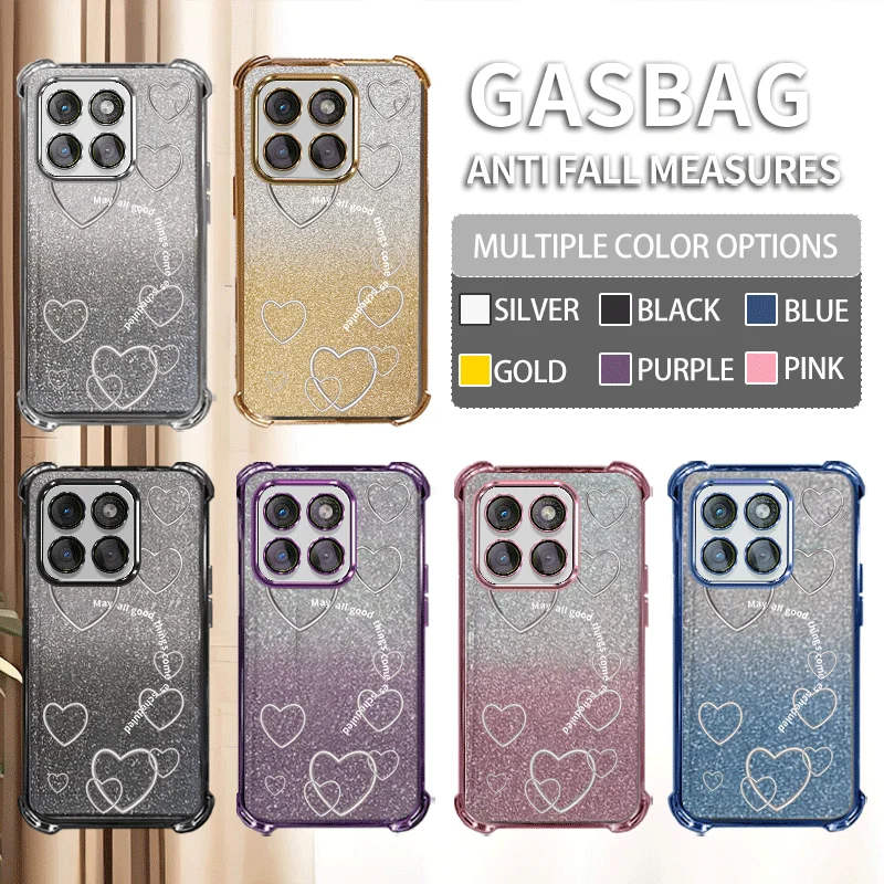 Glitter Plating Butterfly Pattern Shockproof Protective Phone Cover
