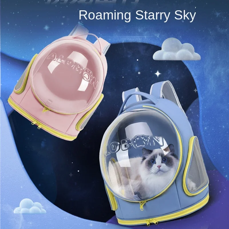 Cat Pet Carrier Backpack Cat Bag Breathable Backpack Portable Transparent Space Capsule Pet Bag Going Out