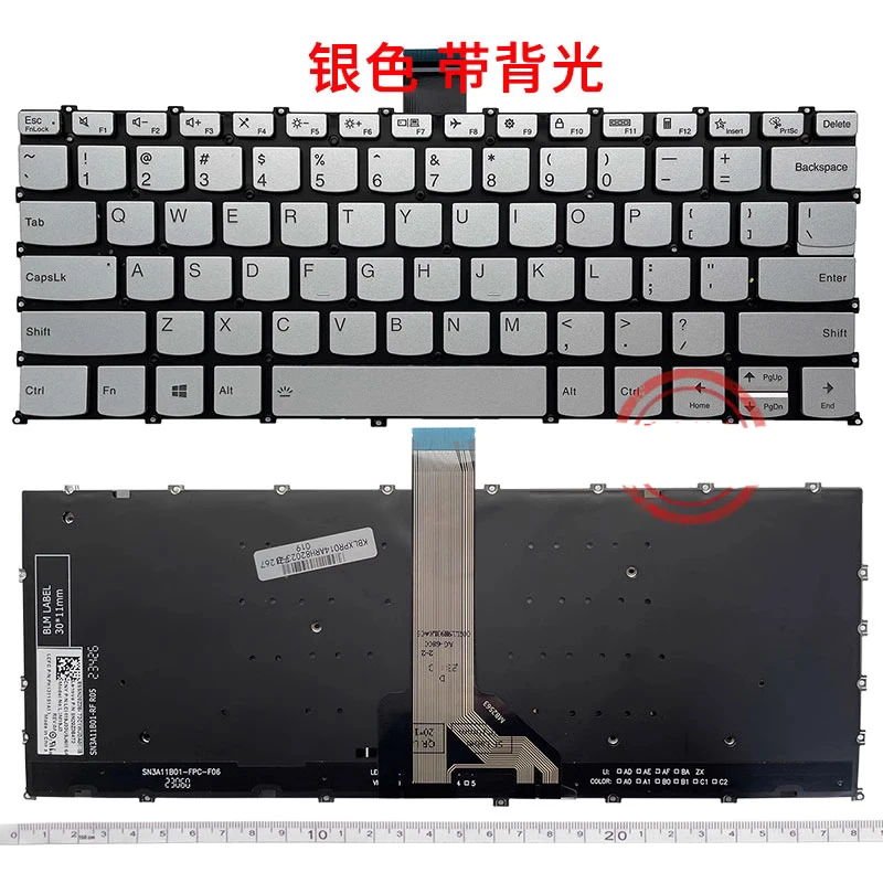 Nuovo Per Lenovo Yoga Slim 7 Pro 14 Irh8 Pro-14Irh8 Pro14 Arh8 2023 Tastiera Us Retroilluminato Argento