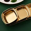 Multipurpose Kitchen Storage Container Dish Boxes Bowl Cup for Dip Seasoning Sauce Food Kitchen Items Tableware Gifts Metal Tray 5