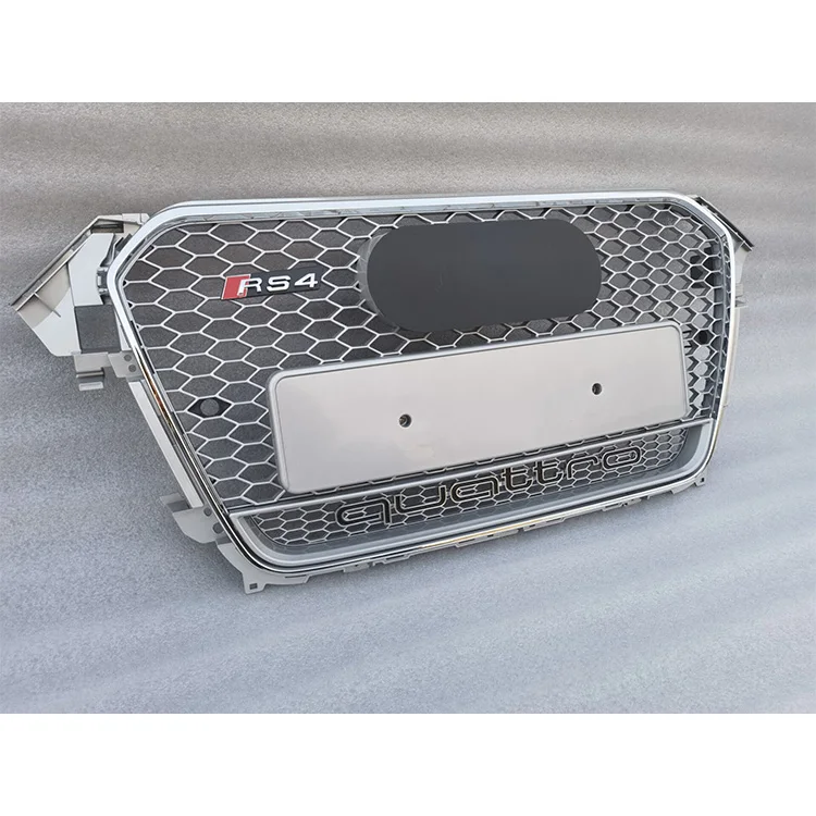 아우디스 RS4 용 업그레이드 블랙 벌집 전면 그릴, A4 B8.5 A4 2013-2015