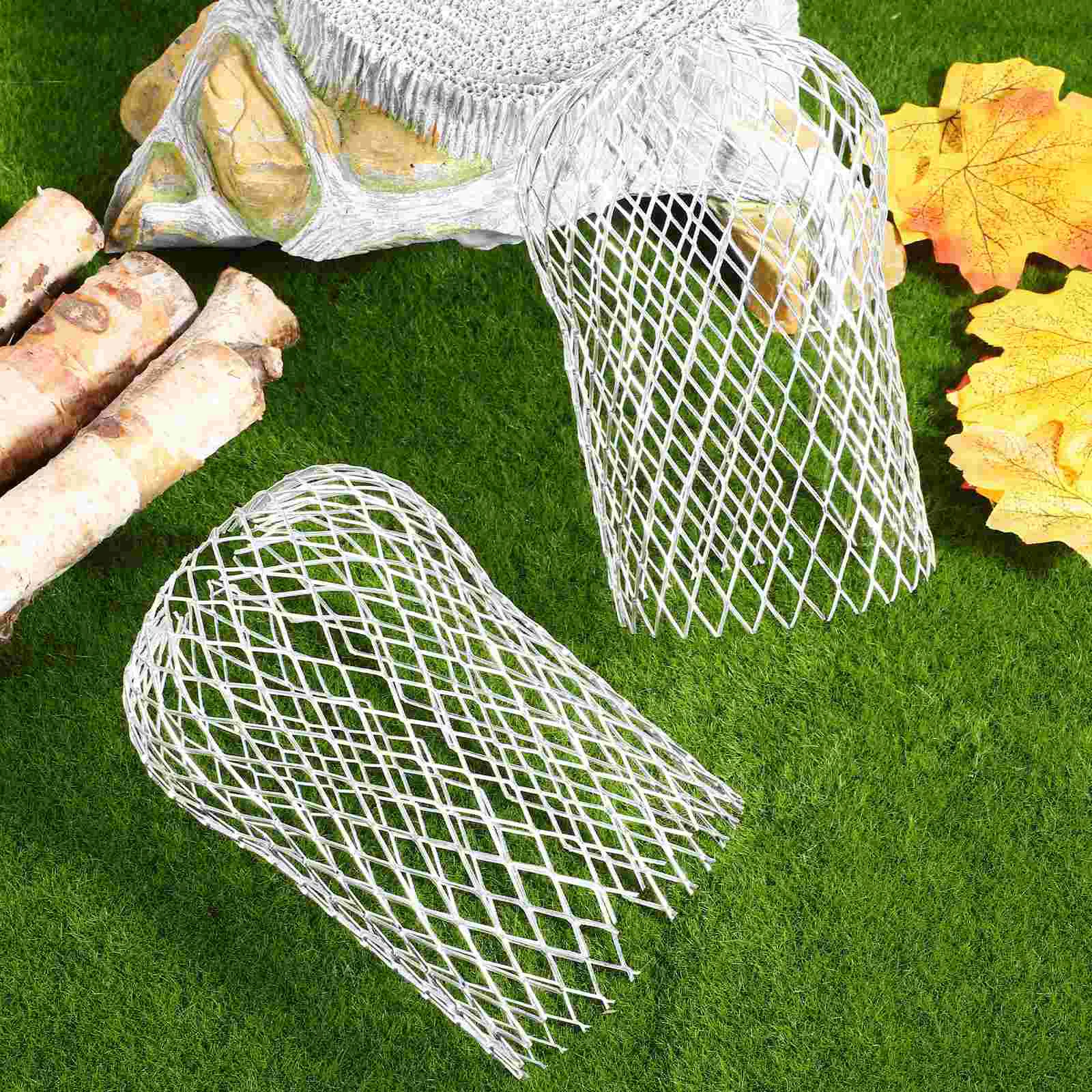 8 Pcs Multi-functional Roof Strainers Cover Gutter Guard Safety Mask Mesh Leaf Guards Drainage Downspout Screen Aluminum Filter