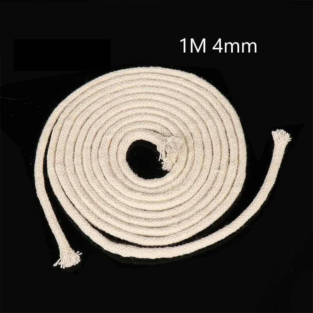 1M Long Cotton Wick Burner Alcohol Wick Rope Candle Burner for Kerosene Oil Alcohol Lamp Torch Wine Bottle Wicks Accessories candle wick candle wicks oil lamp wicks