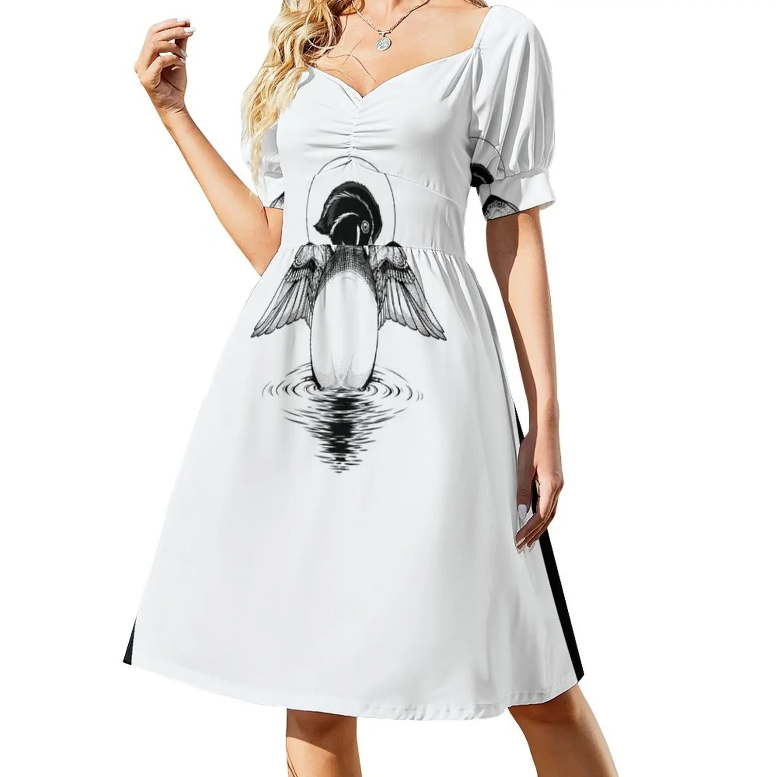 thumbnail image 1 of Vestido sin mangas The Rise of Wood Ducks, elegante y chic vestido de noche para boda, vestido largo para mujer, vestido de verano, 1 of 7