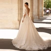 ANGEL Exquisite Wedding Dresses Long Sleeves Sexy Backless Bride Gowns Applique Princess Tulle A-Line vestidos de novia 2