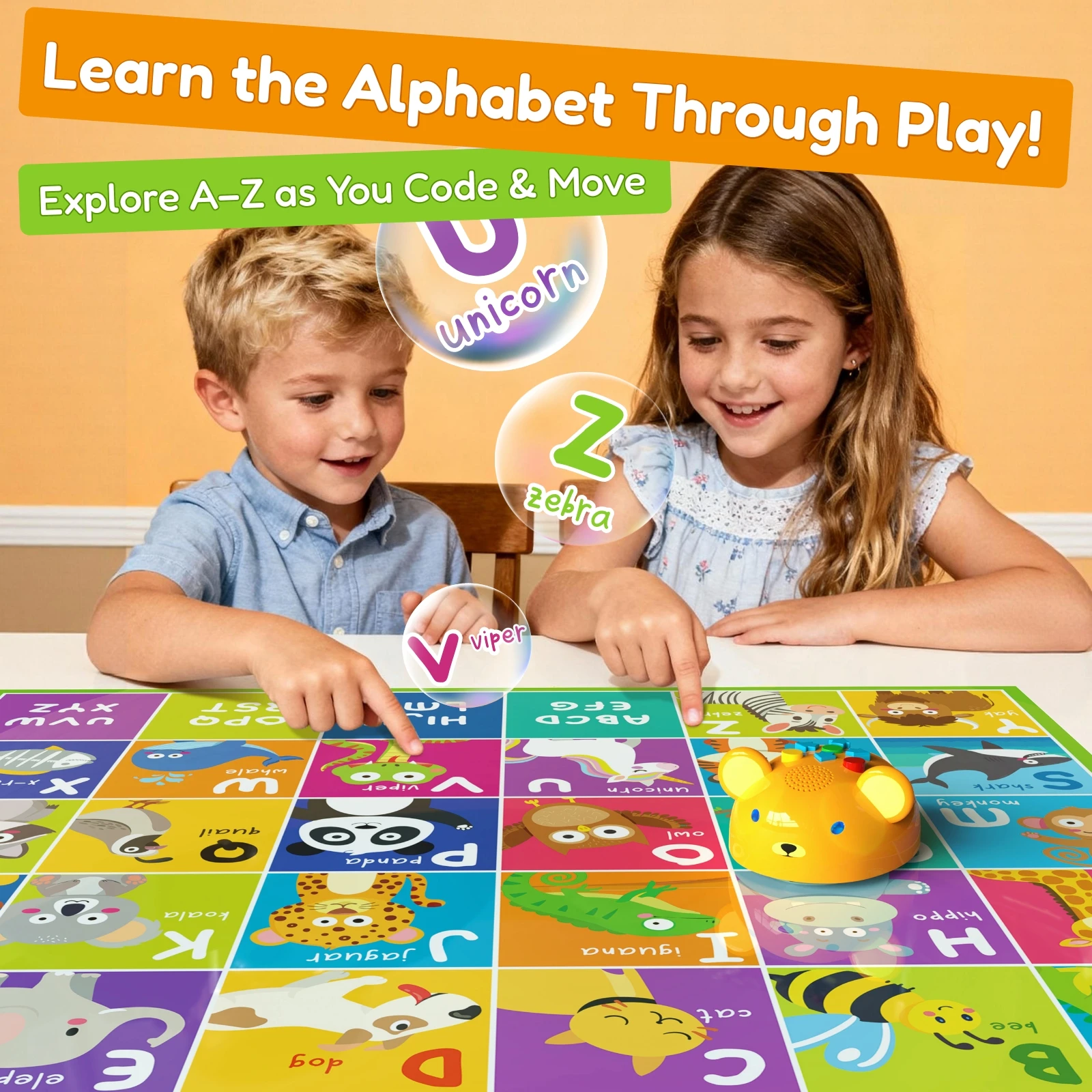 Apitor First Coding Robot Bear, Giocattolo STEM senza schermo con luci LED e suoni, Kit di apprendimento genitore-figlio, Regalo di compleanno per bambini dai 3 anni in su - immagine 4